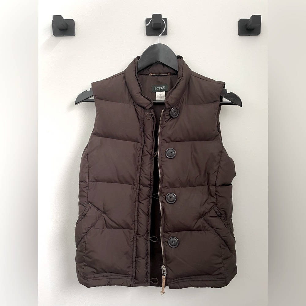 J.Crew Puffer Vest | Chocolate Brown
